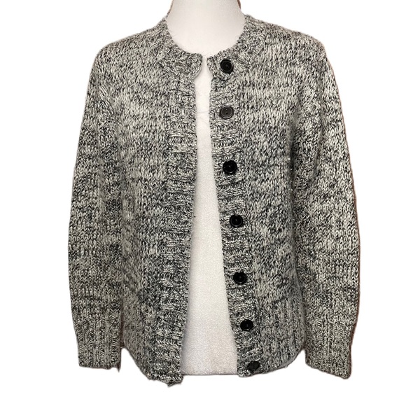 Cignal Women’s Marled Button Front Chunky Knit Wool Blend Cardigan Sweater Sz M - Picture 2 of 10